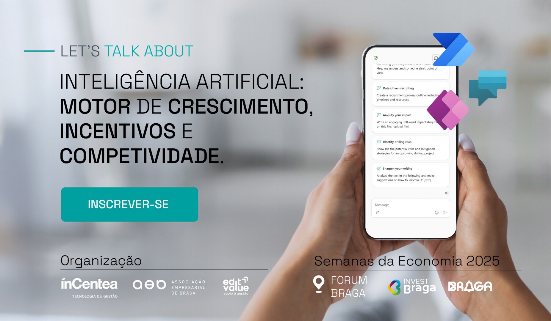 inCentea Let's Talk About: "Intelig&ecirc;ncia Artificial: motor de crescimento, incentivos e competitividade"